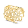 Thumbnail Image 2 of Flower Outline Deconstructed Ring 18K Yellow Gold-Plated Sterling Silver