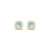 Thumbnail Image 2 of Children's Round-Cut Aquamarine Stud Earrings 14K Yellow Gold