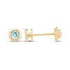 Thumbnail Image 3 of Children's Round-Cut Aquamarine Stud Earrings 14K Yellow Gold