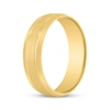 Thumbnail Image 2 of Men's Brushed Wedding Band 10K Yellow Gold 6mm