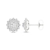 Thumbnail Image 1 of Lab-Grown Diamonds by KAY Double Frame Stud Earrings 1 ct tw 14K White Gold