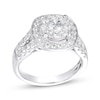 Thumbnail Image 1 of Multi-Diamond Center Cushion Frame Engagement Ring 1-1/2 ct tw 14K White Gold