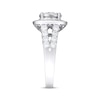 Thumbnail Image 2 of Multi-Diamond Center Cushion Frame Engagement Ring 1-1/2 ct tw 14K White Gold