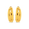 Thumbnail Image 1 of Diamond-Cut & Polished J-Hoop Crossover Earrings 20mm 10K Yellow Gold