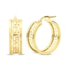 Thumbnail Image 1 of Textured Greek Key Openwork Hoop Earrings 26mm 10K Yellow Gold