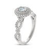 Thumbnail Image 2 of THE LEO First Light Oval-Cut Diamond Double Halo Engagement Ring 3/4 ct tw 14K White Gold