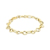 Thumbnail Image 1 of Polished Hollow Infinity Twist Link Bracelet 10K Yellow Gold 7.75”