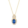 Thumbnail Image 1 of Le Vian Blue Sapphire Necklace 1/4 ct tw Diamonds 14K Honey Gold 19&quot;