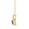 Thumbnail Image 2 of Le Vian Blue Sapphire Necklace 1/4 ct tw Diamonds 14K Honey Gold 19&quot;