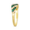 Thumbnail Image 2 of Le Vian Venetian Mosaic Emerald & Diamond Diagonal Ring 1/4 ct tw 14K Honey Gold