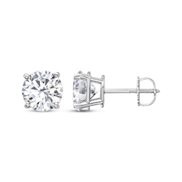 Lab-Created Diamonds by KAY Round-Cut Solitaire Stud Earrings 3 ct tw 14K White Gold (I/SI2)