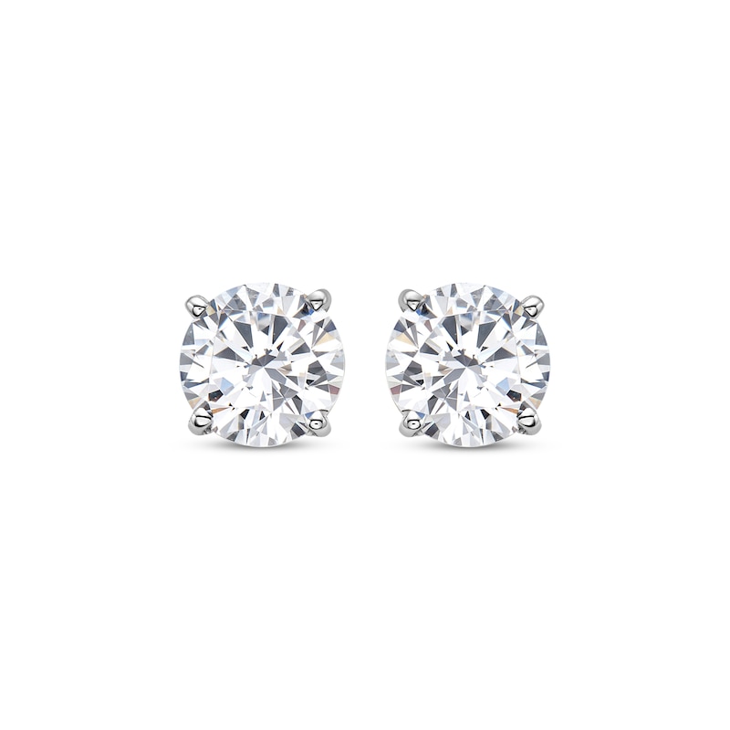 Lab-Grown Diamonds by KAY Round-Cut Solitaire Stud Earrings 3 ct tw 14K White Gold (I/SI2)