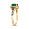 Thumbnail Image 2 of Le Vian Emerald & Diamond Ring 1/3 ct tw 14K Honey Gold