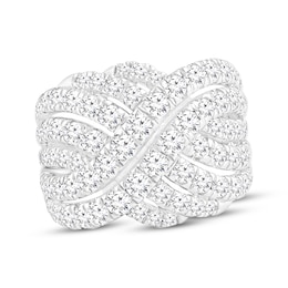 Lab-Grown Diamonds by KAY Multi-Row Crossover Ring 3 ct tw 10K White Gold