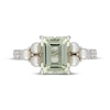 Thumbnail Image 2 of Neil Lane Emerald-Cut Green Quartz, Diamond & Cultured Akoya Pearl Engagement Ring 1/3 ct tw 14K White Gold