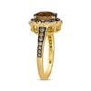 Thumbnail Image 2 of Le Vian Venetian Mosaic Chocolate Quartz Ring 1/3 ct tw Diamonds 14K Honey Gold