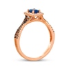 Thumbnail Image 3 of Le Vian Oval-Cut Tanzanite Ring 1/3 ct tw Diamonds 14K Strawberry Gold