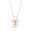 Thumbnail Image 1 of Children's Cubic Zirconia Butterfly Necklace 14K Yellow Gold 13&quot;