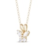 Thumbnail Image 1 of Children's Cubic Zirconia Butterfly Necklace 14K Yellow Gold 13"