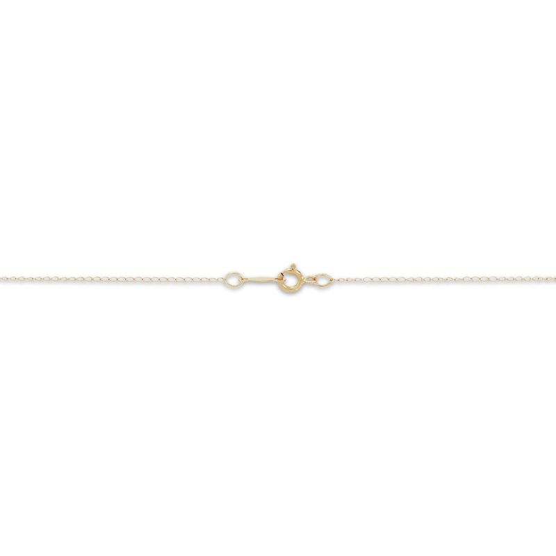 Children's Cubic Zirconia Butterfly Necklace 14K Yellow Gold 13"