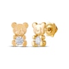 Thumbnail Image 0 of Children's Cubic Zirconia Teddy Bear Stud Earrings 14K Yellow Gold