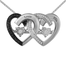 Unstoppable Love 1/6 ct tw Couple's Necklace (2 Lines)