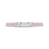 Thumbnail Image 3 of Baguette & Round-Cut Diamond Three-Stone Anniversary Ring 1/4 ct tw 14K Rose Gold