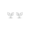 Thumbnail Image 2 of Lab-Grown Diamonds by KAY Princess & Round-Cut Three-Stone Stud Earrings 1/4 ct tw 14K White Gold