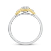 Thumbnail Image 3 of Multi-Diamond Promise Ring 1/10 ct tw 24K Yellow Gold Vermeil Sterling Silver