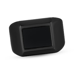 Men's Rectangle-Cut Onyx Ring Black Ion-Plated Stainless Steel