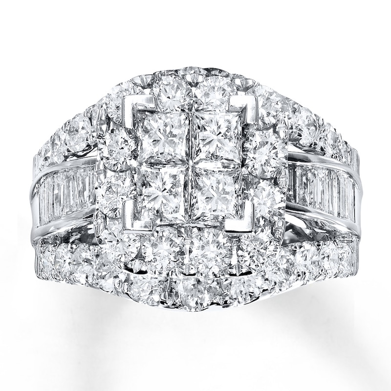 Main Image 1 of Diamond Engagement Ring 4 Carats tw 14K White Gold