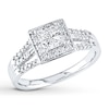 Thumbnail Image 0 of Diamond Engagement Ring 1/2 ct tw Princess-cut 10K White Gold