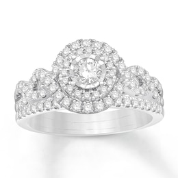 Adore Diamond Bridal Set 1 ct tw Round-cut 14K White Gold