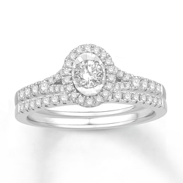 Diamond Bridal Set 5/8 ct tw Round-cut 14K White Gold