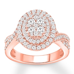 Diamond Engagement Ring 1 carat tw 14K Rose Gold