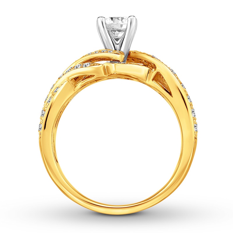 Main Image 2 of Diamond Engagement Ring 1-1/8 Carats tw 14K Yellow Gold