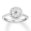 Thumbnail Image 1 of Diamond Engagement Ring 3/4 ct tw Round-cut 14K White Gold