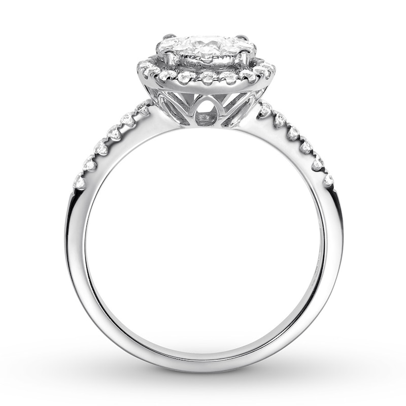 Main Image 2 of Diamond Engagement Ring 3/4 ct tw Round-cut 14K White Gold