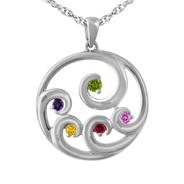 Birthstone Family & Mother's Circle Necklace