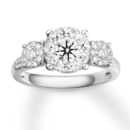 Diamond Engagement Ring 7/8 ct tw Round-cut 14K White Gold