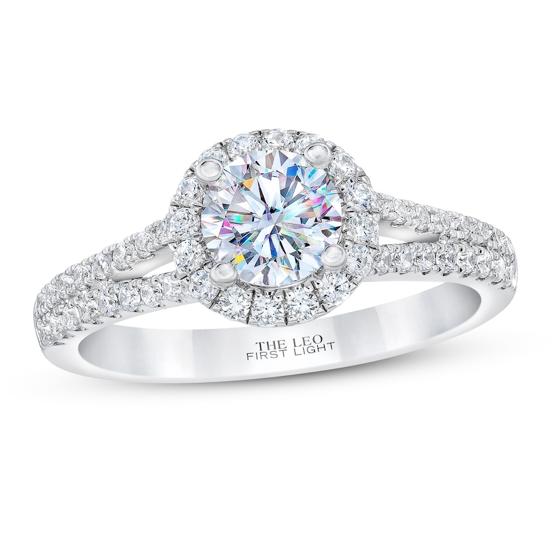 Main Image 1 of THE LEO First Light Diamond Engagement Ring 1 ct tw 14K White Gold