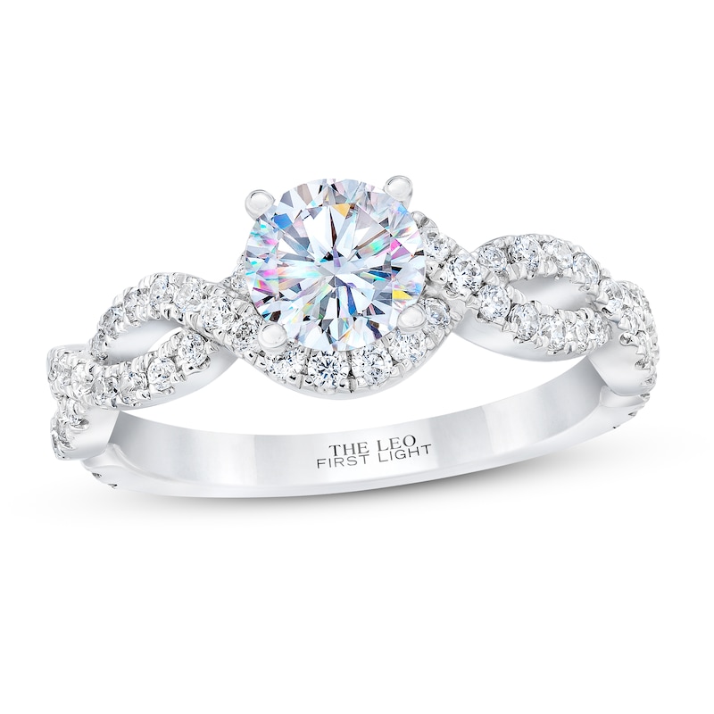 Main Image 1 of THE LEO First Light Diamond Engagement Ring 1-1/3 ct tw 14K White Gold