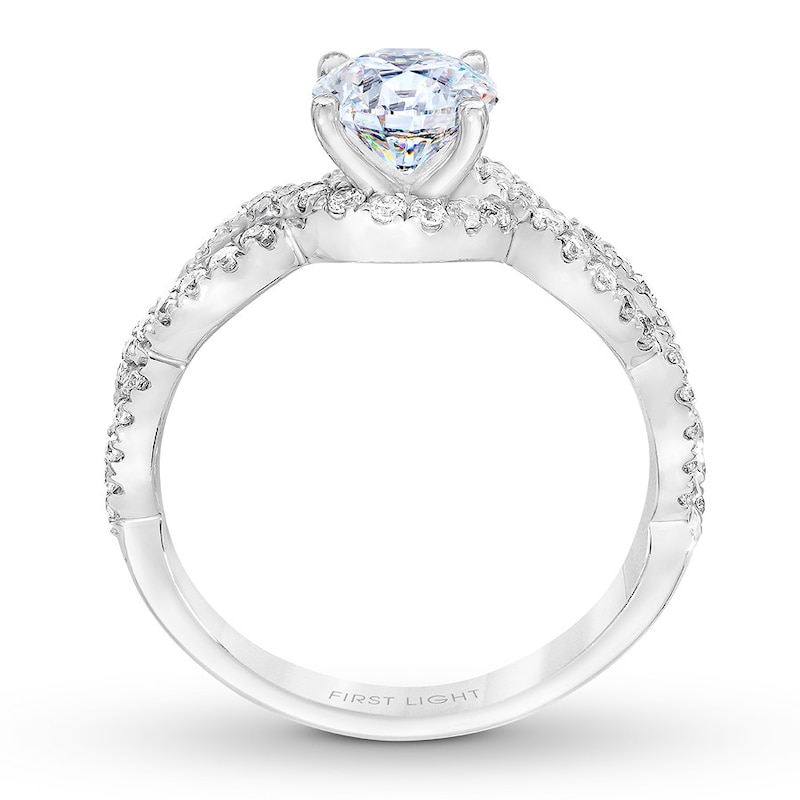 Main Image 2 of THE LEO First Light Diamond Engagement Ring 1-1/3 ct tw 14K White Gold