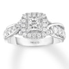Thumbnail Image 0 of THE LEO Diamond Princess-cut Engagement Ring 1 ct tw 14K White Gold