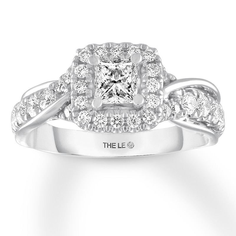 THE LEO Diamond Princess-cut Engagement Ring 1 ct tw 14K White Gold ...