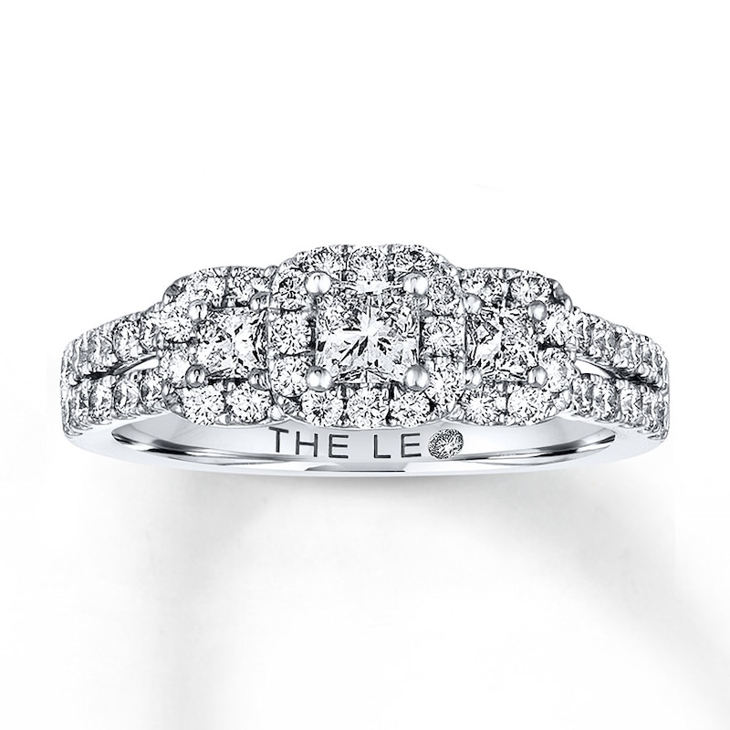 Main Image 1 of THE LEO Diamond Three-Stone Engagement Ring 7/8 ct tw 14K White Gold