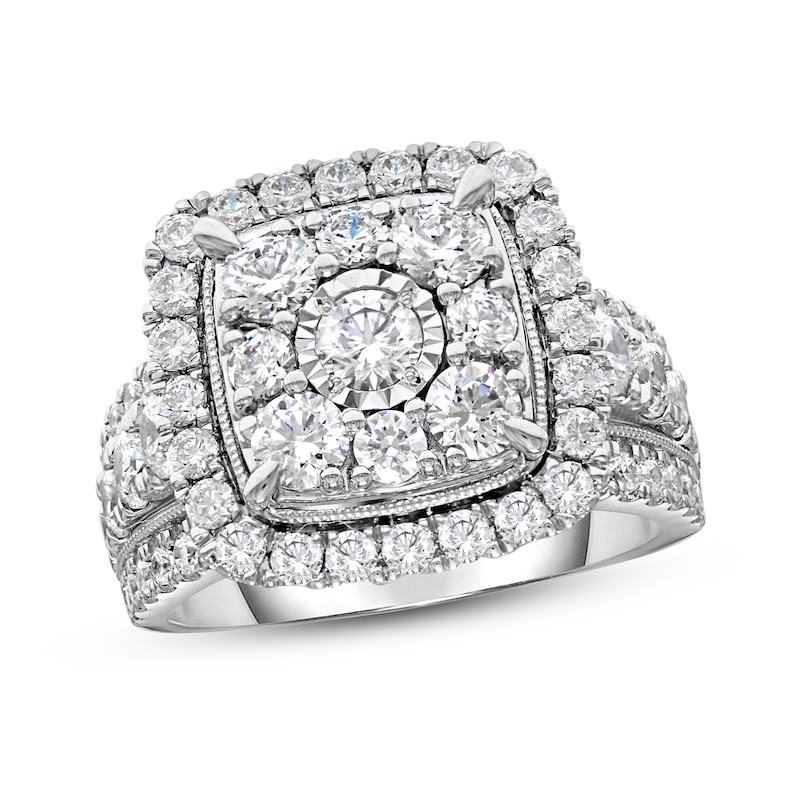 Main Image 1 of Diamond Engagement Ring 3 ct tw Round-cut 10K White Gold