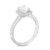 Thumbnail Image 2 of THE LEO Diamond Engagement Ring 1-1/4 ct tw Emerald & Round-cut 14K White Gold