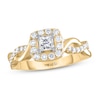 Thumbnail Image 4 of THE LEO Diamond Engagement Ring 3/4 ct tw Princess & Round-cut 14K Yellow Gold