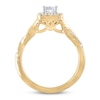 Thumbnail Image 5 of THE LEO Diamond Engagement Ring 3/4 ct tw Princess & Round-cut 14K Yellow Gold